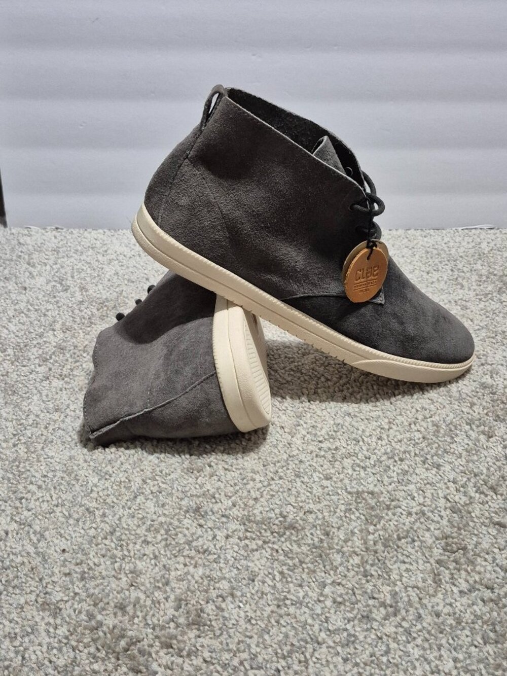 CLAE Strayhorn Unlined Charcoal Suede Sneakers Men’s Size 10